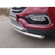 Защита передняя двойная 60-50 мм ТСС для Hyundai Santa Fe 2015-2018